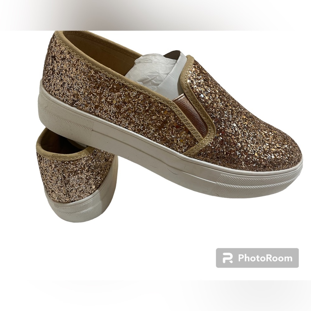 SODA Slip-On Chunky Gold Sneakers